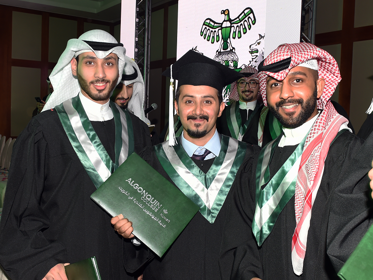 Students at the 2018 graduation ceremony. The Kuwait campus anticipates having 120 alumni by this coming fall.