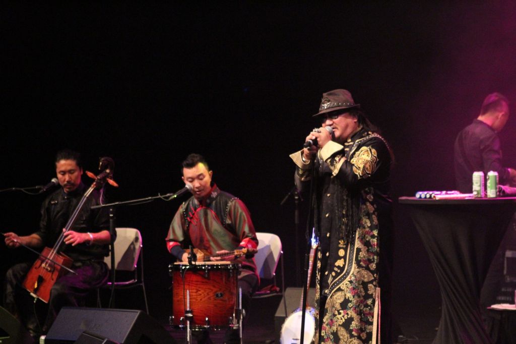 Hanggai vocalist Richa Hu (Hurcha) performing in Algonquin Commons Theatre on Sept. 18. This was Hanggai's second tour in Ottawa.