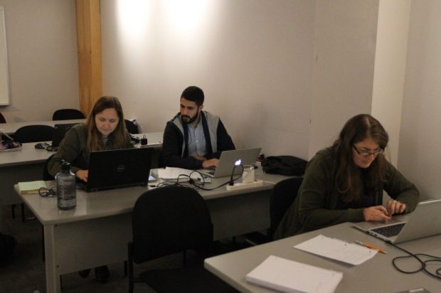 Backroom nerd team - editors and researcher at work .JPG