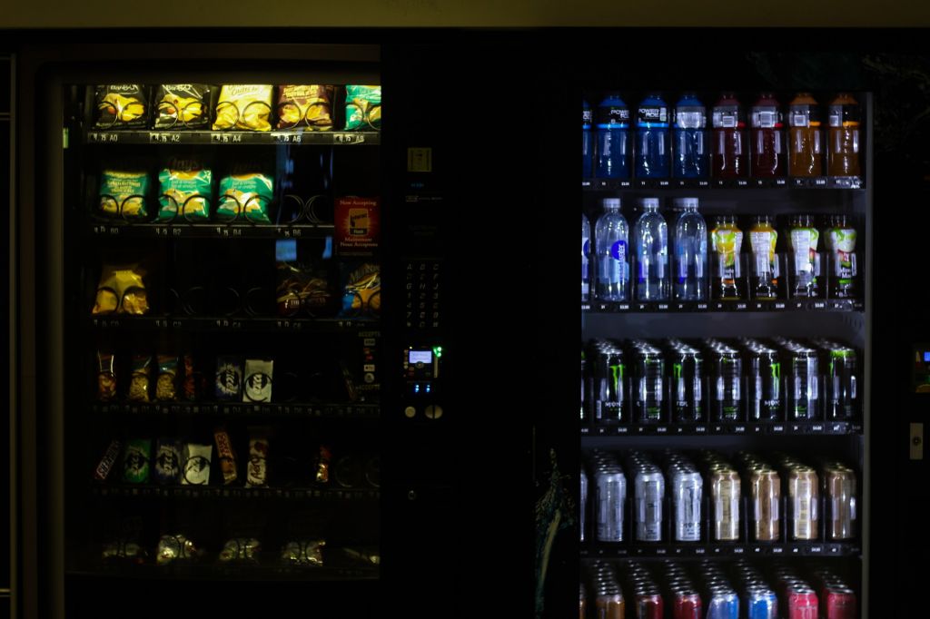 Vending machines are often the last choice for students with evening classes