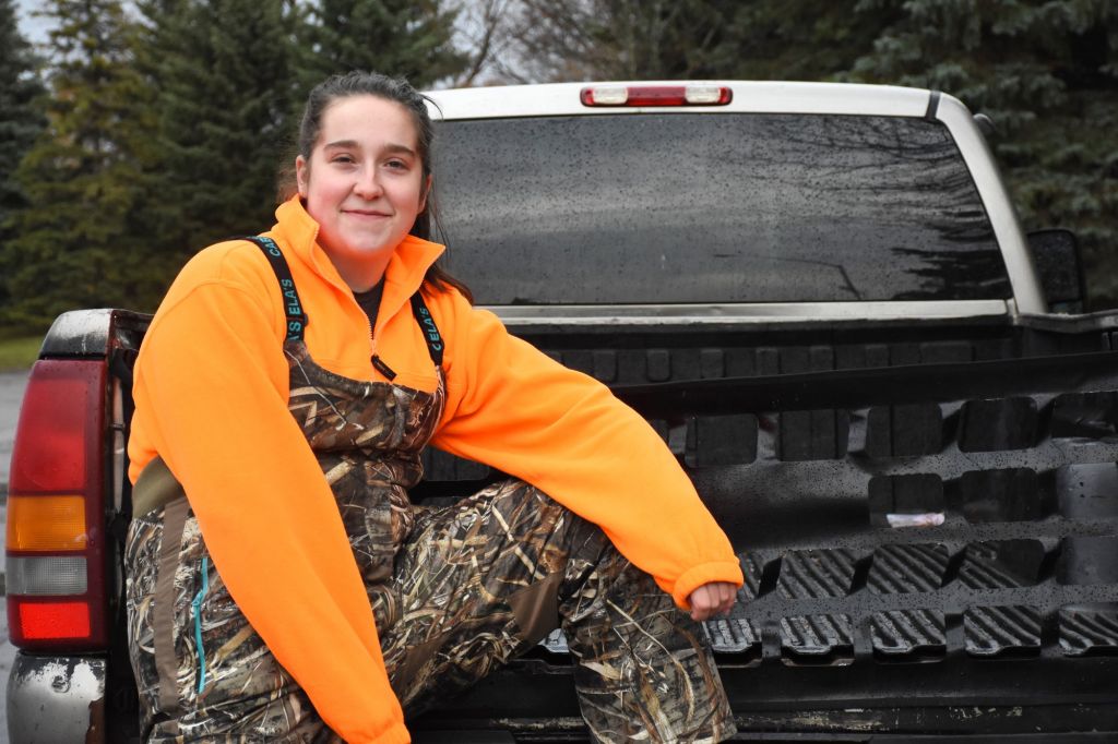 Stephanie Foss, first year electrical engineering student loves taking her diesel GM truck hunting with her. Foss's hunting season ended on Nov. 16.