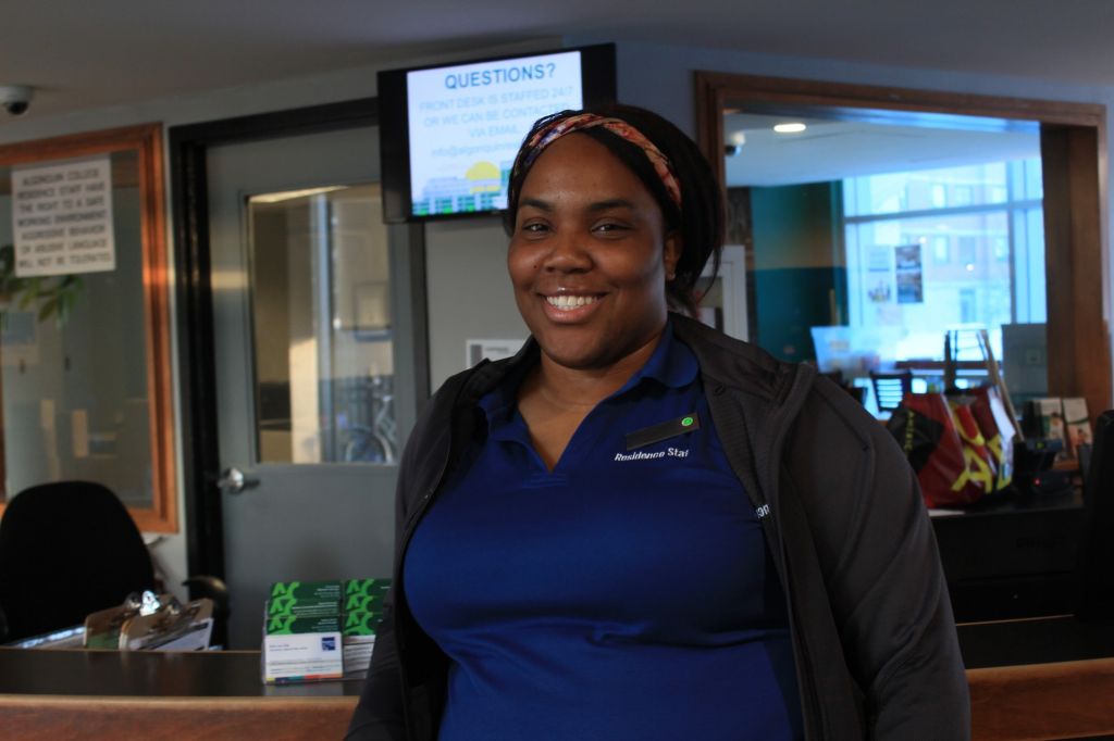 Venessa Whitelock has been working at the front desk for a year