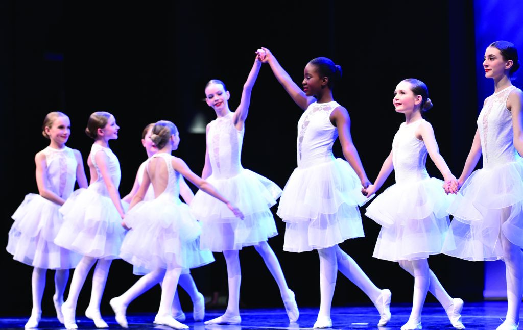 A ballet number is performed by Dance Roots at its competitive showcase in Algonquin's Commons Theatre on Feb. 29.