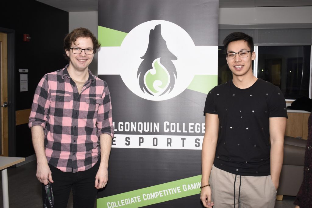 Algonquin Esports co-president Wil Warren (left) and Smash rep. Phong Ly (right) host weekly Smash Bros' nights on Thursdays.