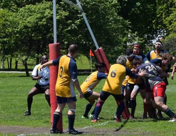 Daniel Harris playing rugby with the Ottawa Wolves. Image supplied by Daniel Harris.