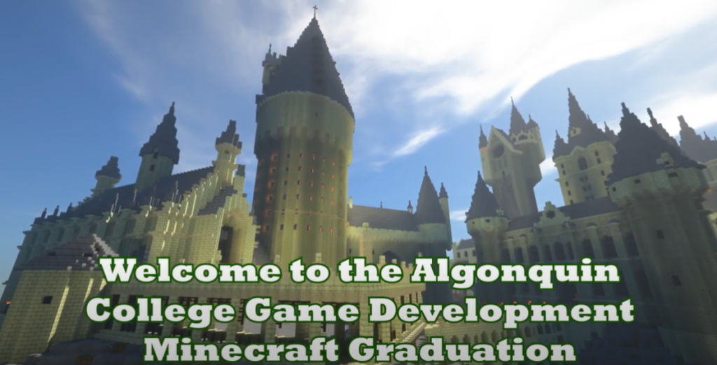 Gaming development graduates hold convocation in Hogwarts map on Minecraft