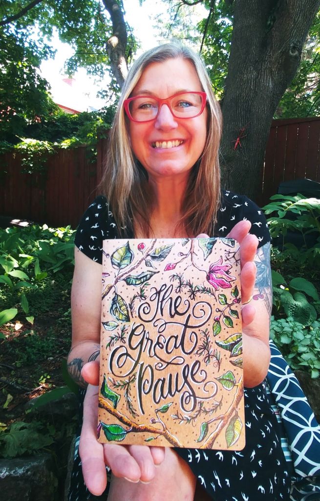 Andrea Emery, graphic art professor at Algonquin College with her sketchbook 'The Great Pause'