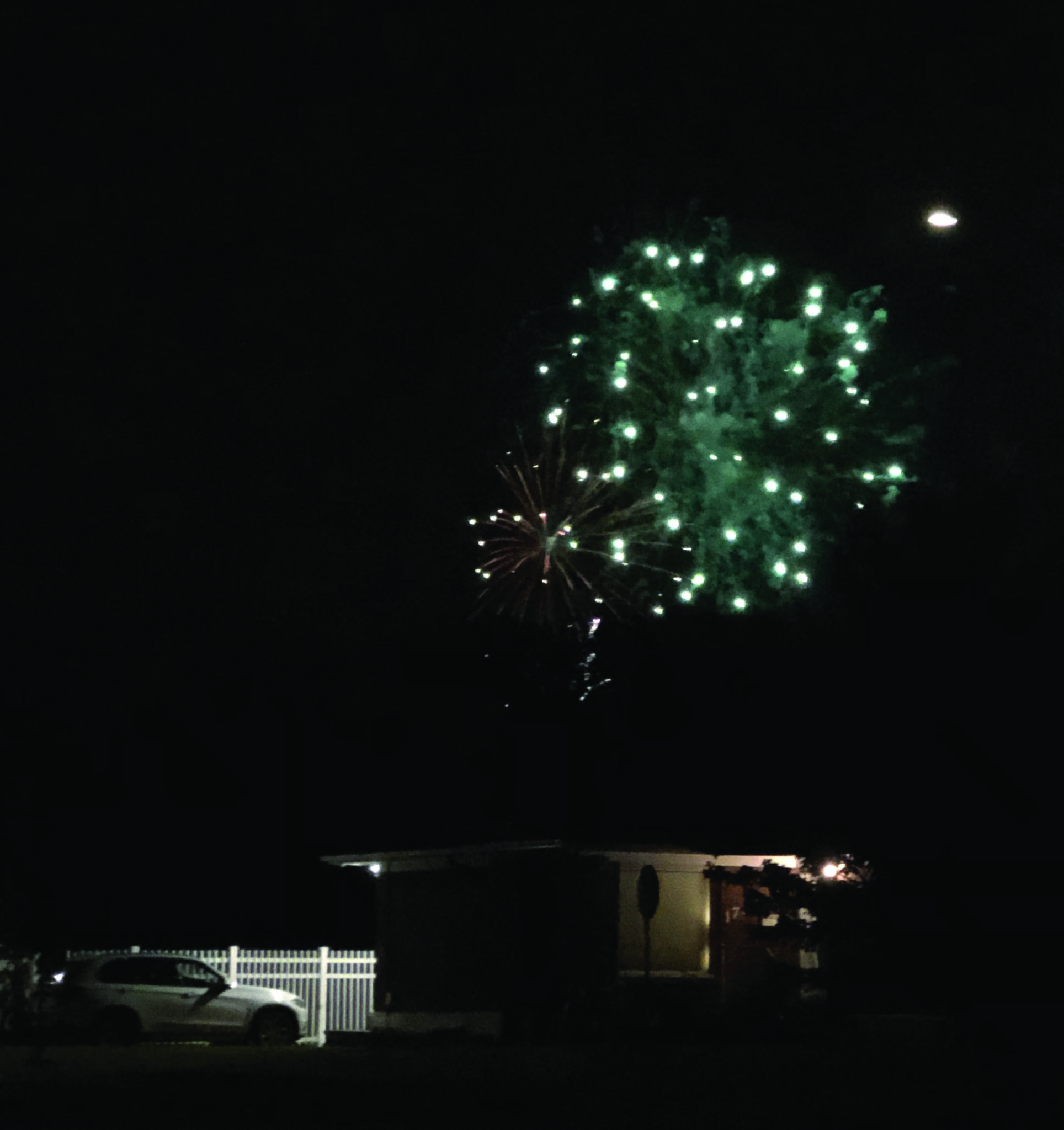 Fireworks over Algonquin College's parking lot could be seen from the surrounding neighbourhood on Sept. 8.