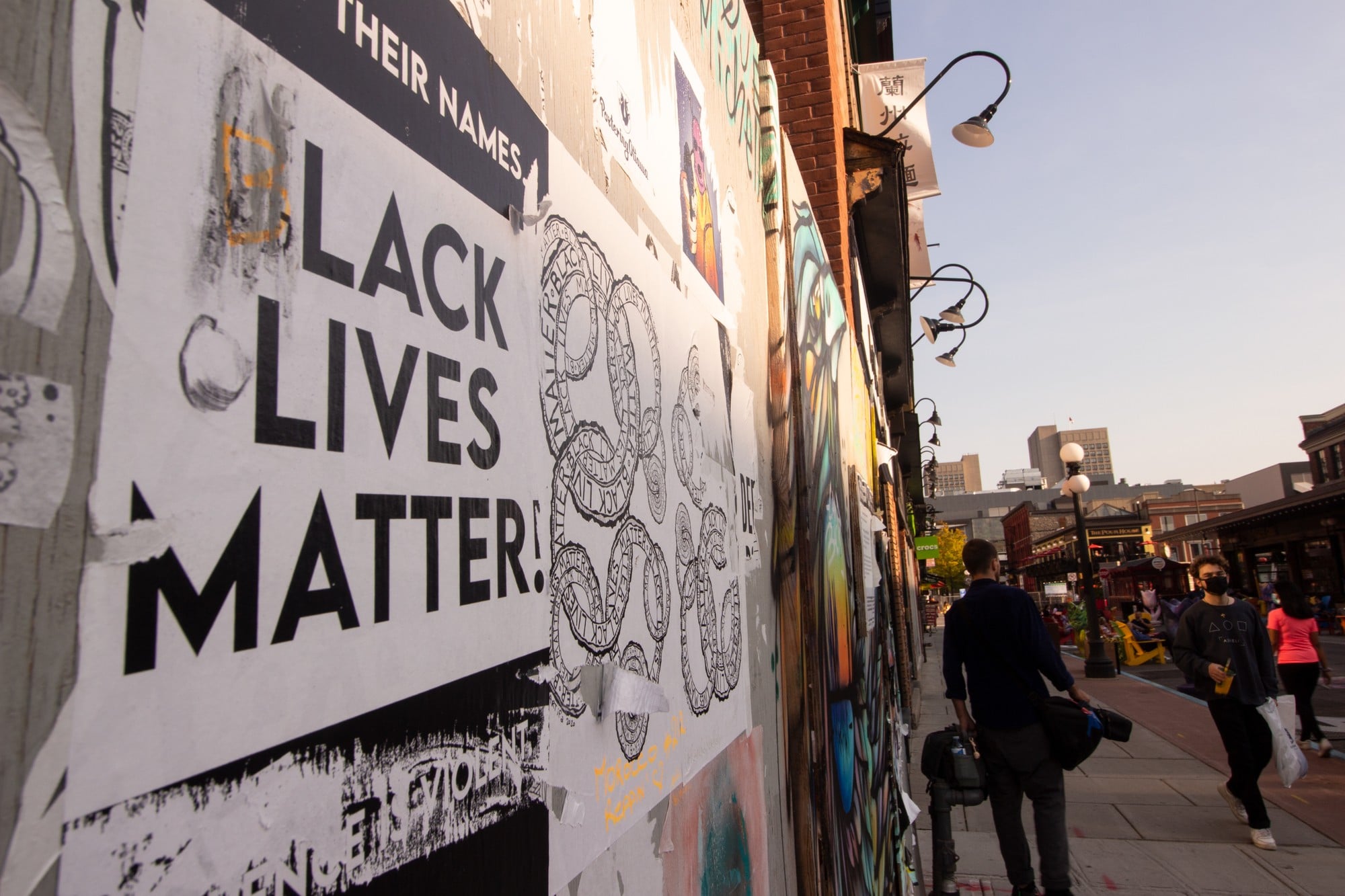 William Street downtown Byward Market features Black Lives Matter art.