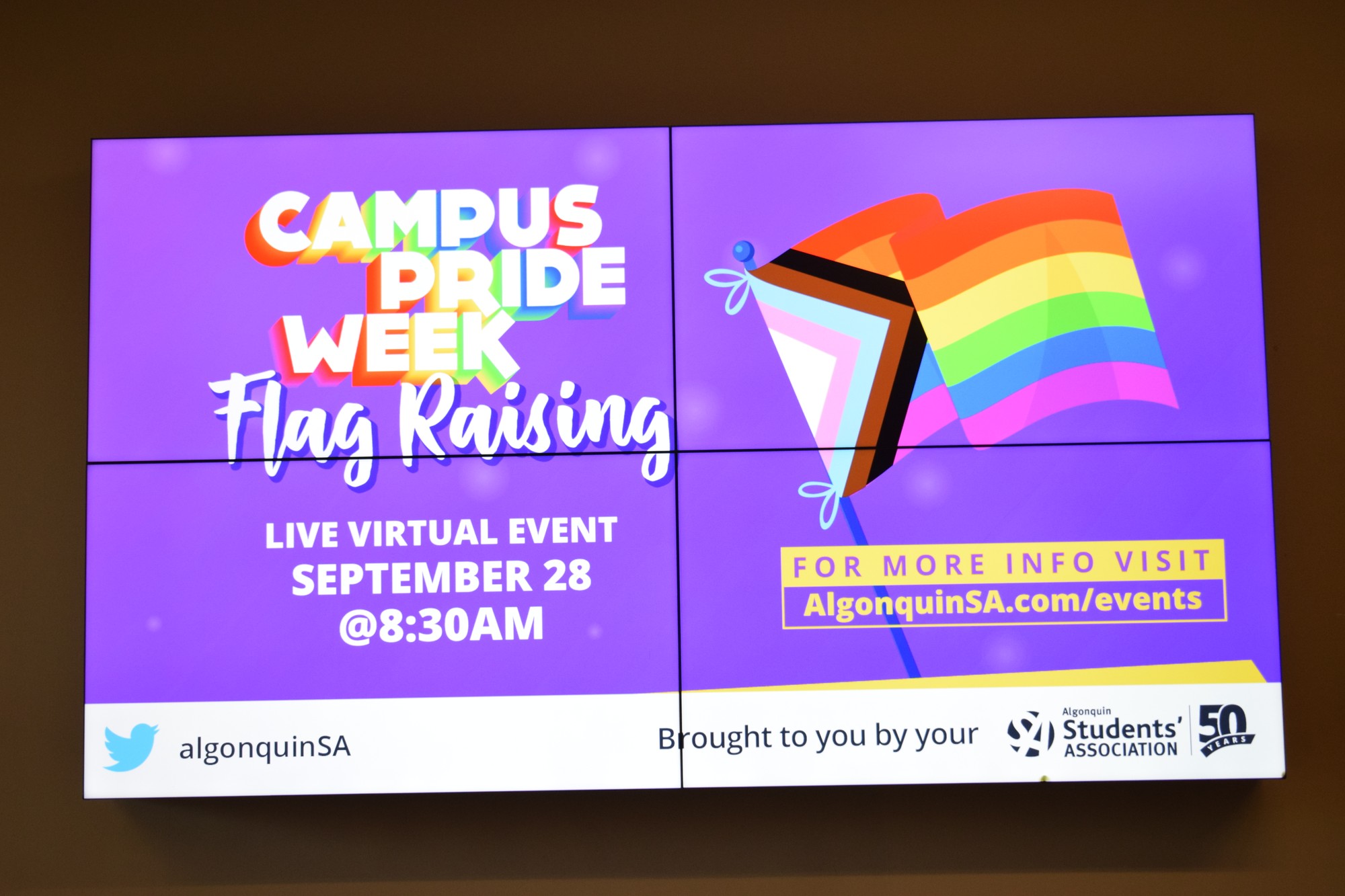 As part of Campus Pride Week, the Students' Association celebrated the flag-raising event virtually.