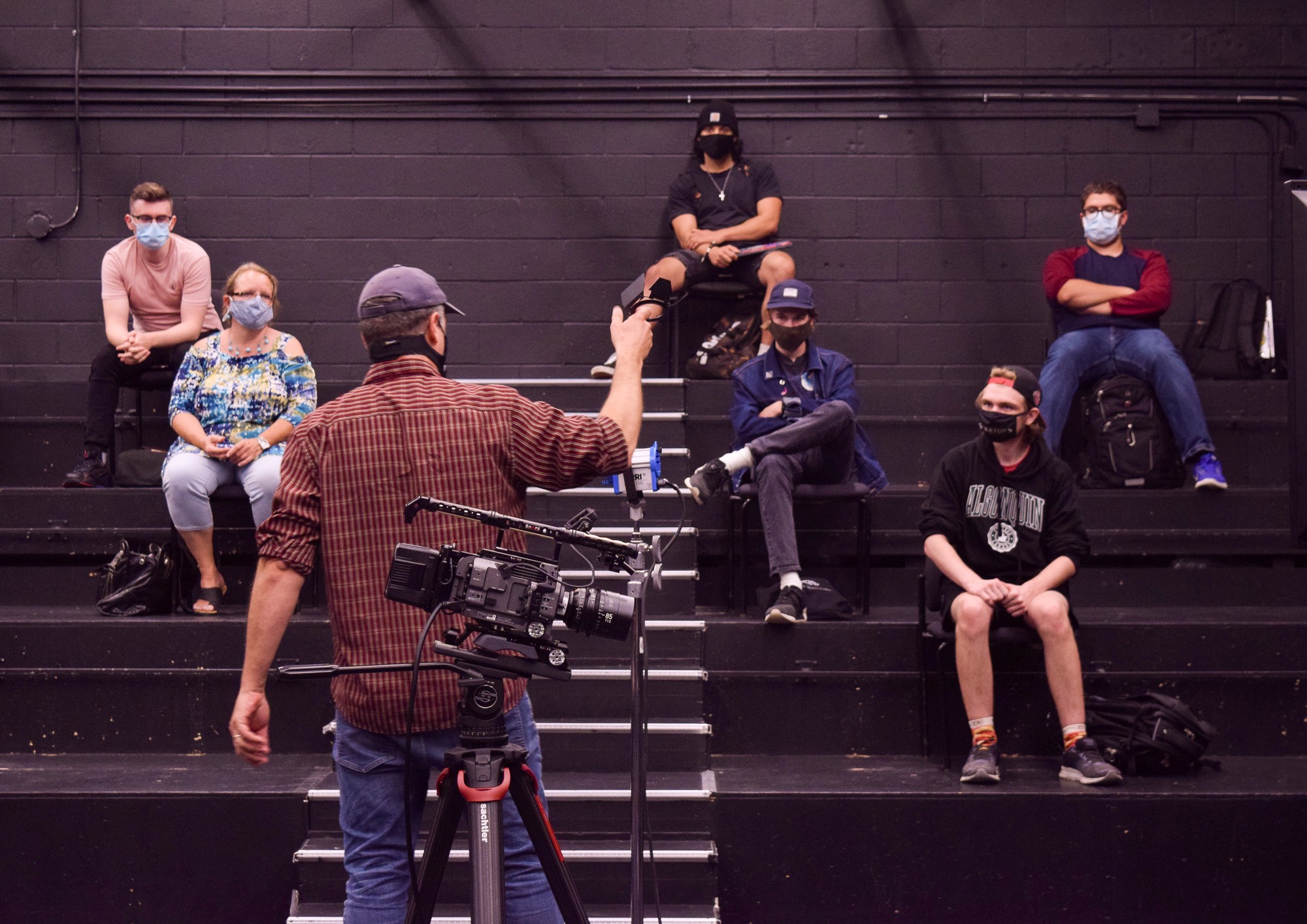 Karl Roeder teaches cinematography to students in the film and media production program.