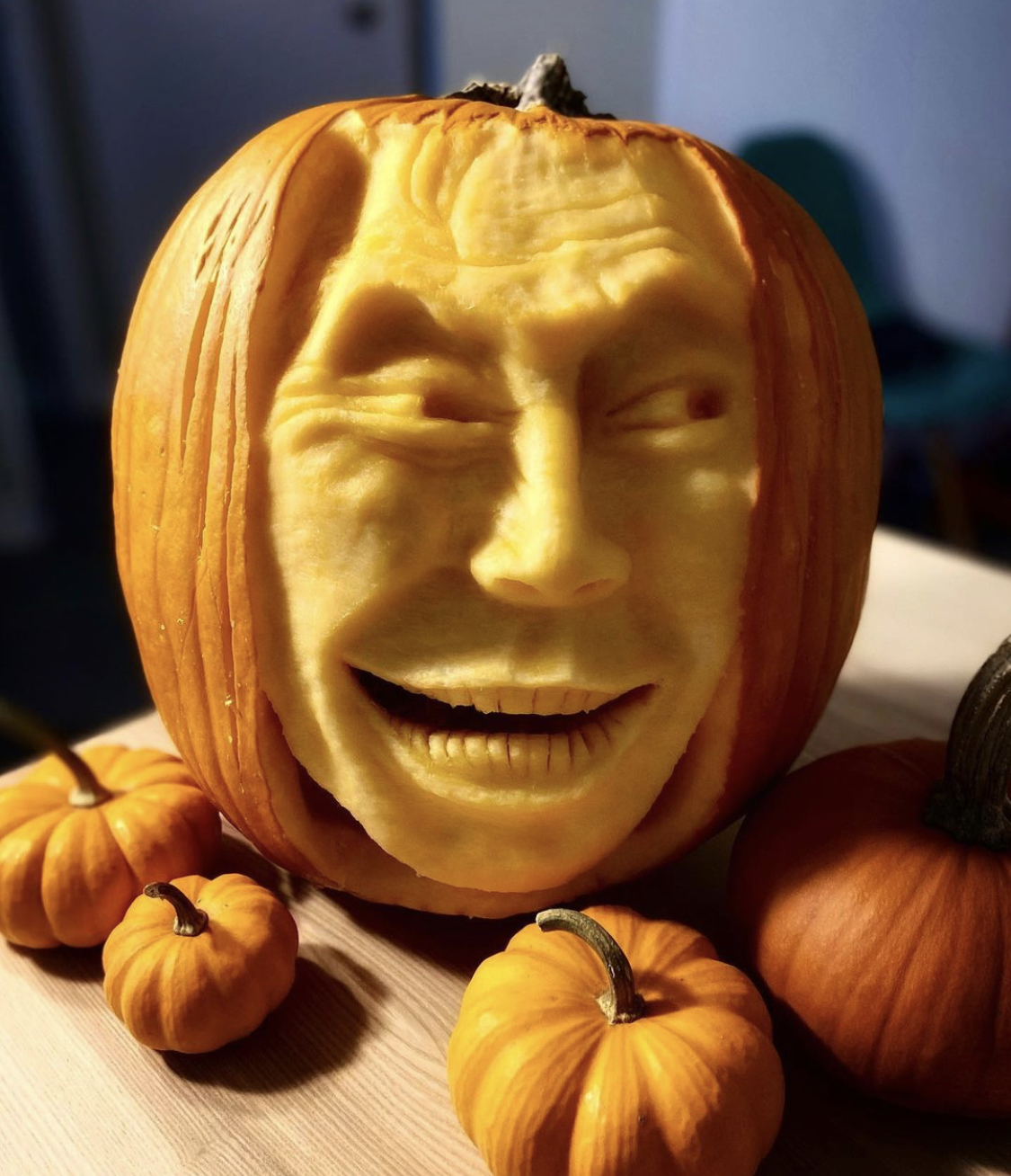 The first-place prize was awarded to the winning pumpkin carved by Julia Pinto, second-year animation student.