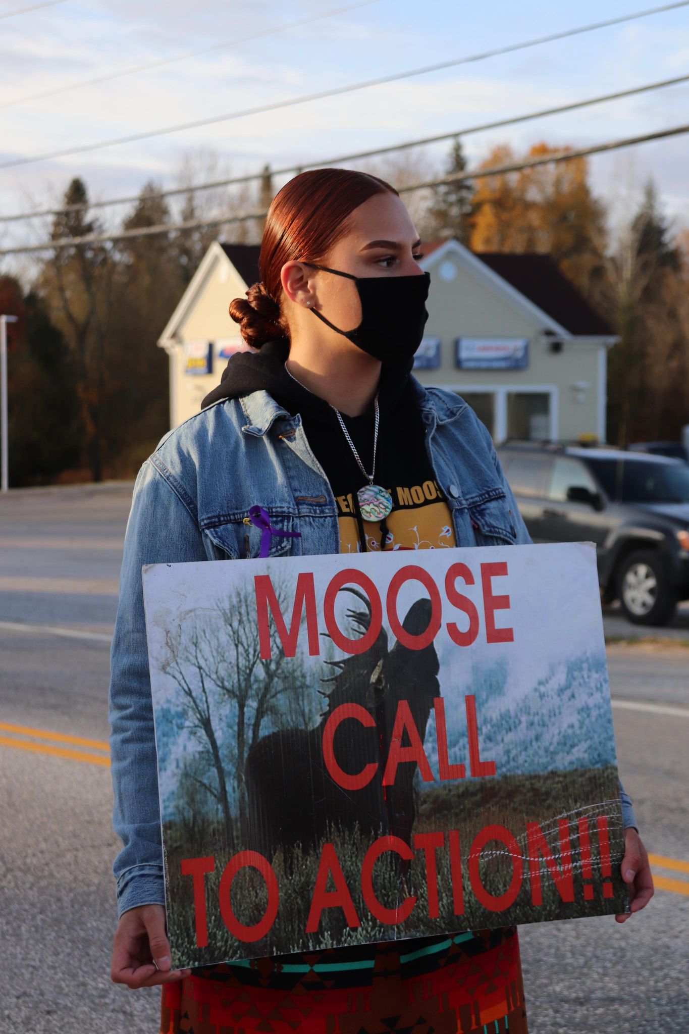 Kanawābinigig kīzis along Highway 117 during the moose call to action this fall.