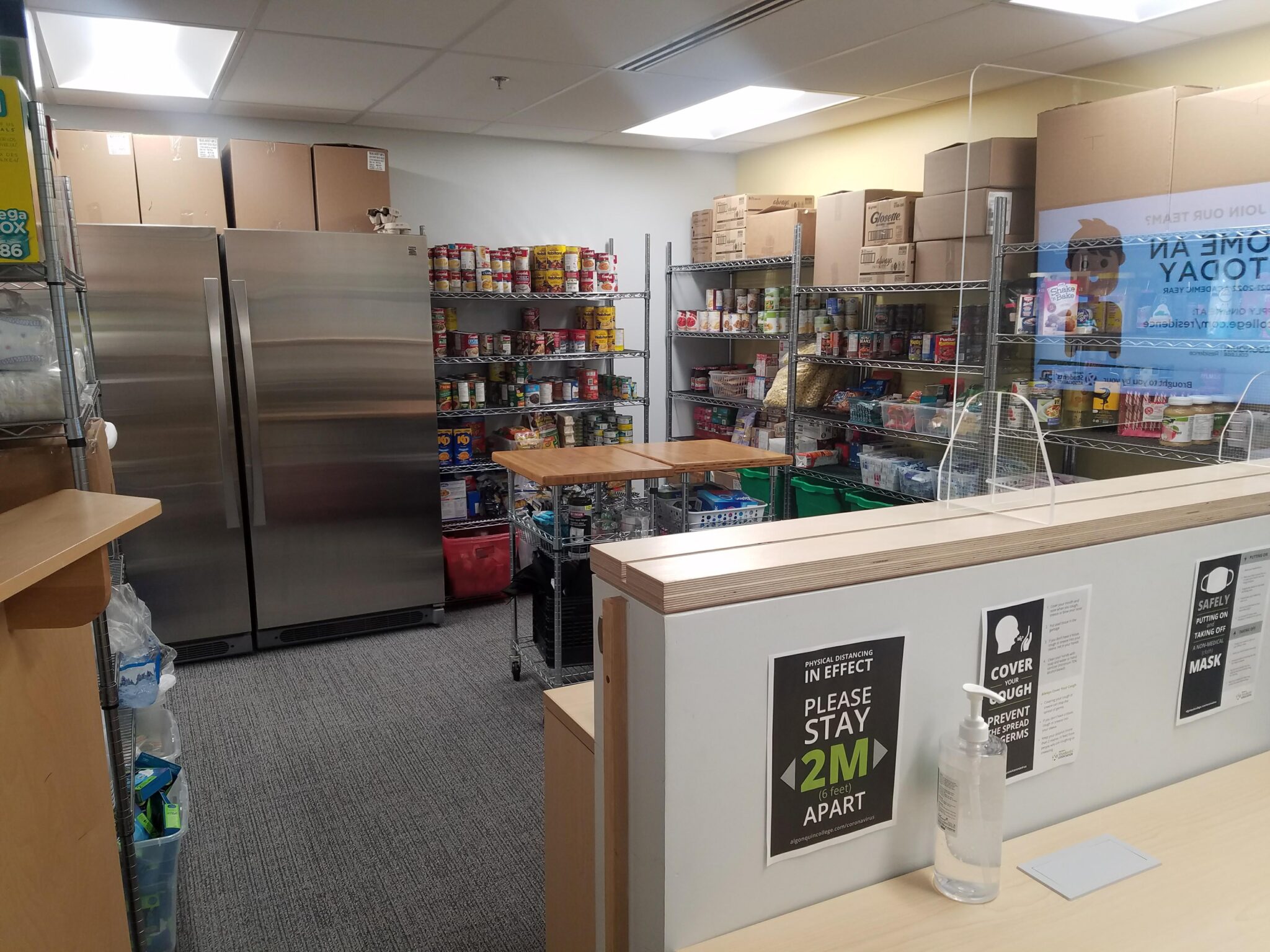 The Food Cupboard operates as an emergency food source for students in financial distress, offering a three-day supply of food once per month as needed