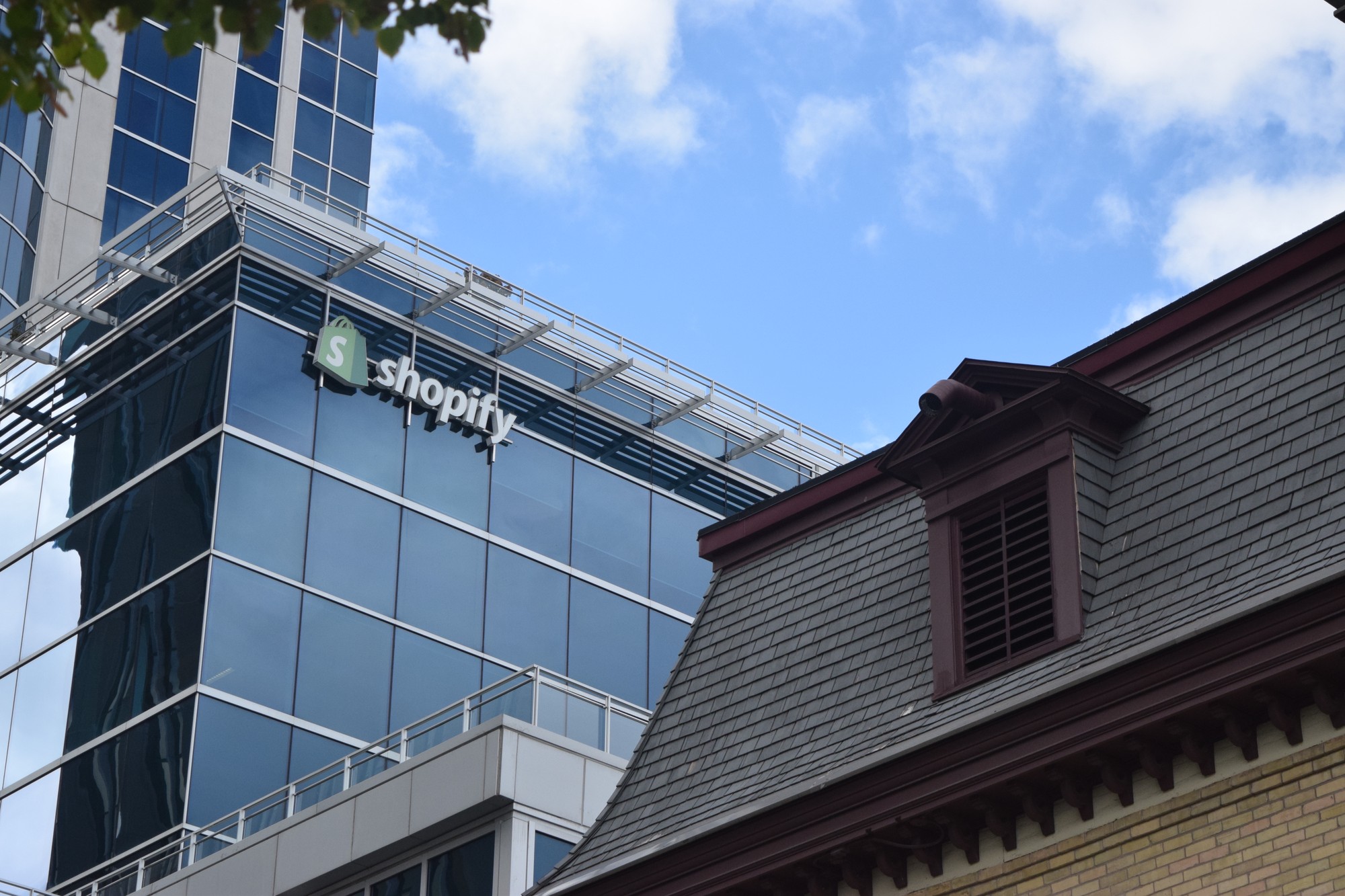 The former Shopify Ottawa headquarters is located on the corner of Elgin and Gloucester Street.