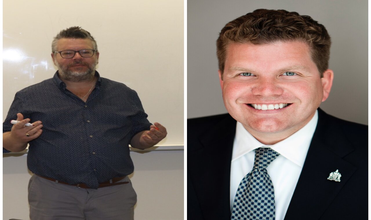 Michael Wood (left) and Steve Desroches (right) are both current and former professors at Algonquin College seeking election.