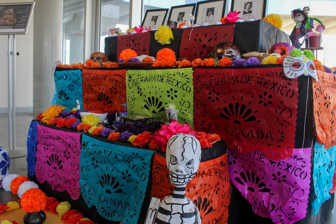 Ingrid Berlanga Vasile, the First Secretary of the Embassy Of Mexico In Canada, described Algonquin College students as very receptive during the Day of the Dead festival.