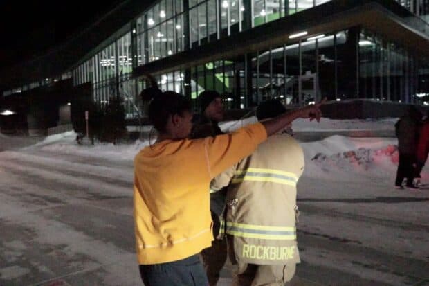 Algonquin Students were instructed to evacuate from the residence to the Student Commons during the fire.