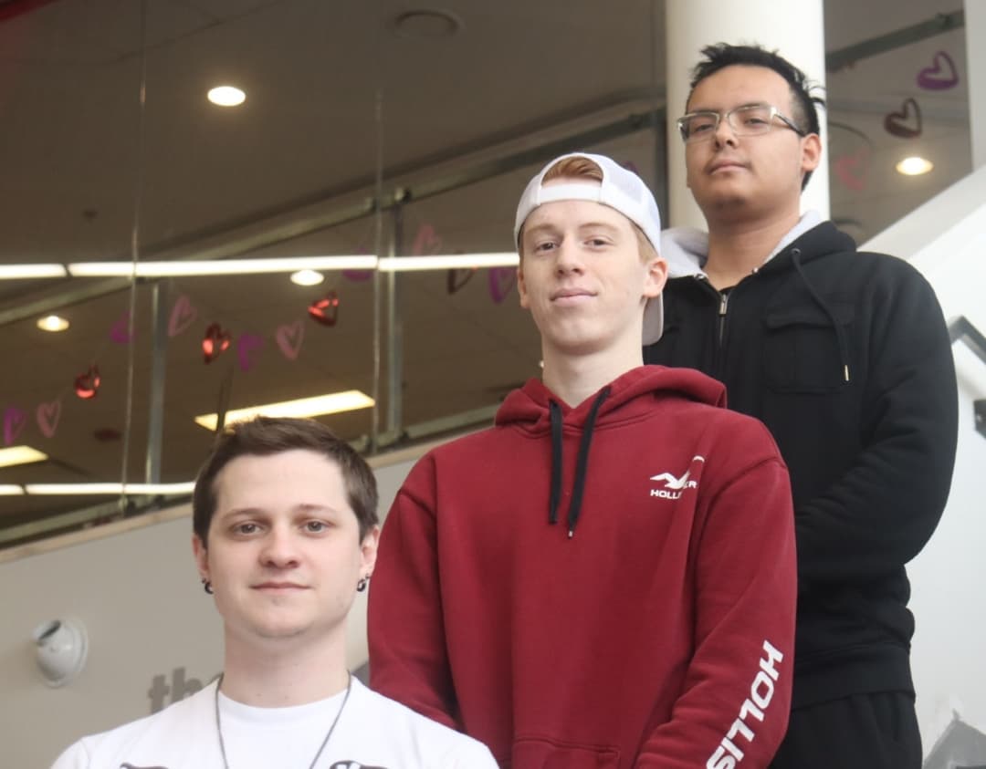 From top to bottom, Daniel Aguilar, Aaron Thompson and Brodyn Allen, make up the college's Green Team for Rocket League Esports. They made the top eight in the winter qualifier.
