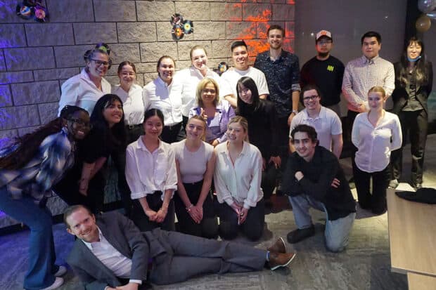 Fourth-year bachelor of hospitality and tourism management students are pictured at Restaurant International on Friday.