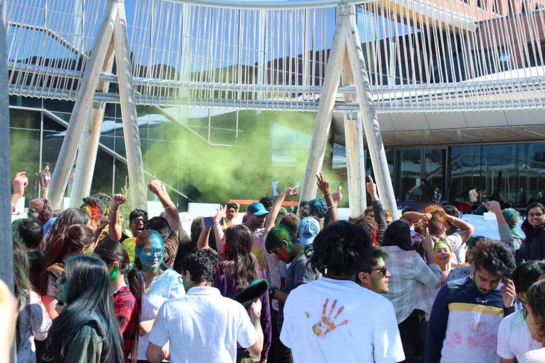 The Holi party enjoys music, colours and dancing on March 15.