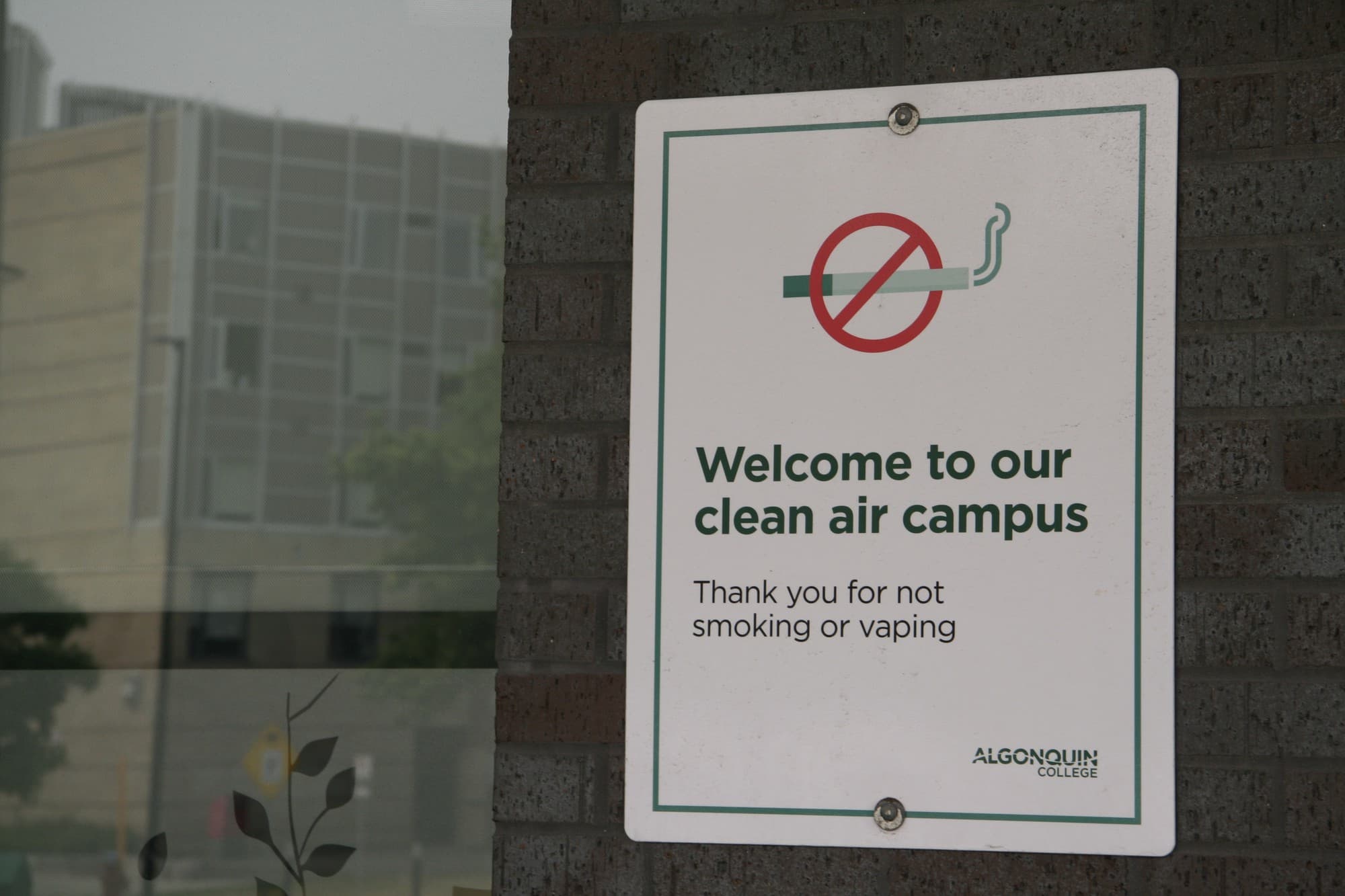 Heavy smoke from wildfires filled the air at Algonquin College