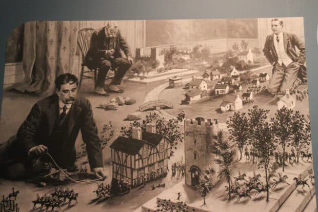 Little Wars by H.G. Wells can be found in zone two of the war games exhibit at the CWM.