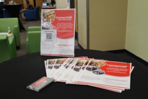 Promotional materials at the Showcase's lunch.