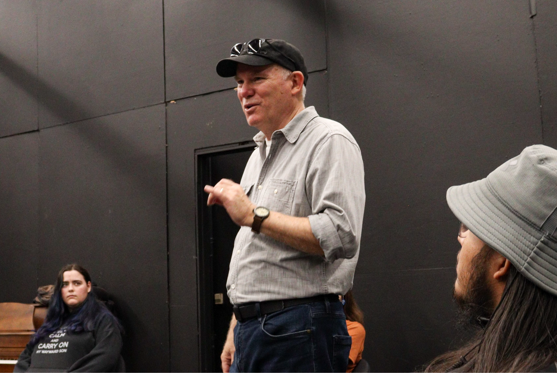 Robert Bockstael teaches the performing techniques course to his performing arts students on Sept. 11, 2024.