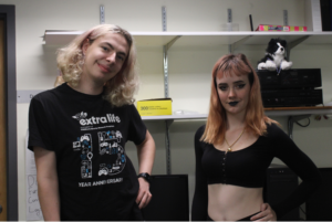 Quinn O&squot;Malley and Fiona Smith, dressed in their "uniforms" of black clothing before their shifts at Saunders Farms.