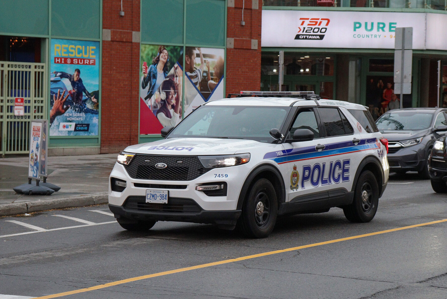 “Connecting with neighbours and creating an engaged community is an approach available no matter who you are or where you live in the city,” said Tanya Hein, the director of community engagement for Ottawa Neighbourhood Watch in an email. Here, a police car patrolled the streets near the ByWard Market on Oct. 23.