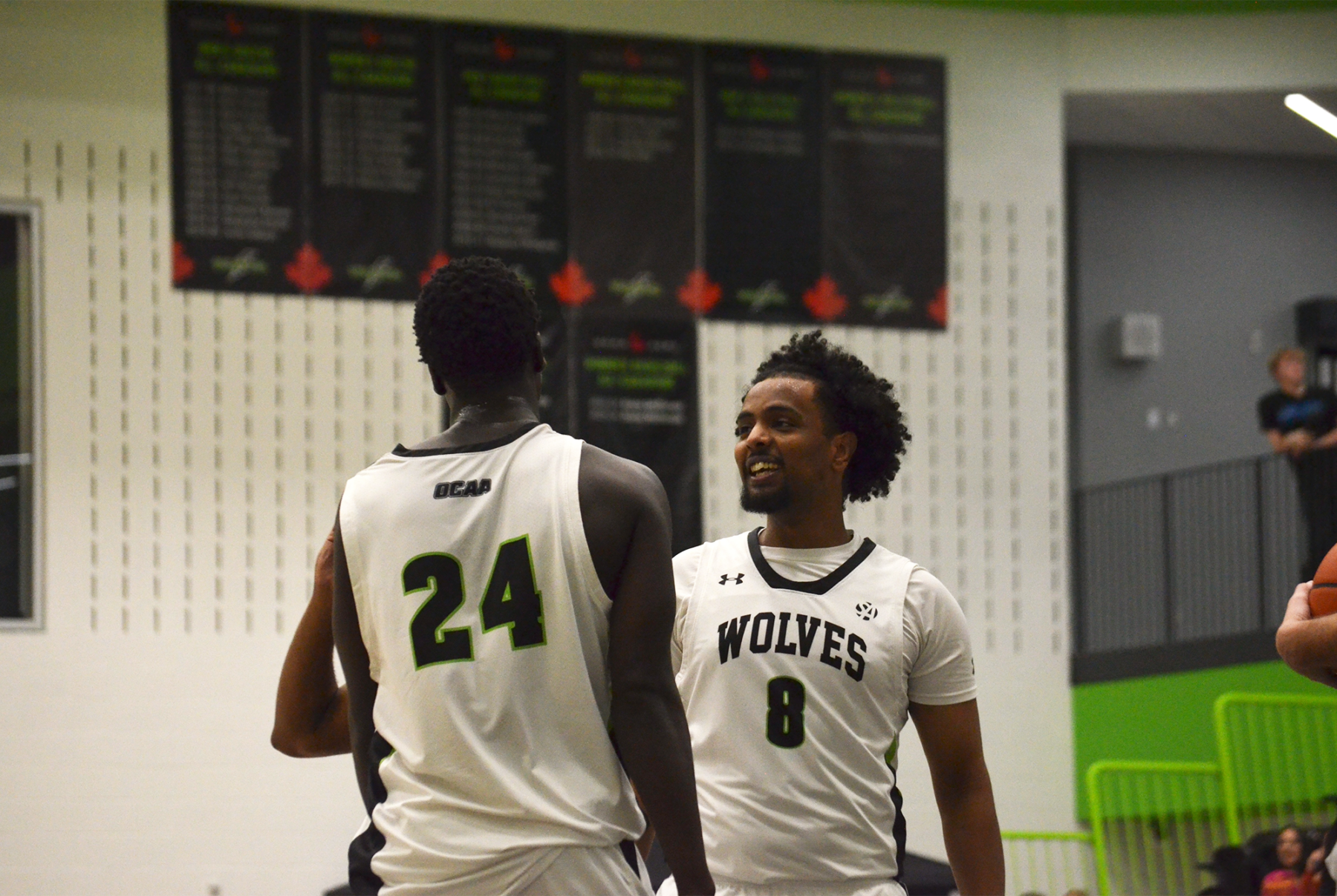 Tesloch Luk (left) has the highest point per game average in all of Ontario College Athletic Association and Simon Desta (right) just broke the all-time scorer record.