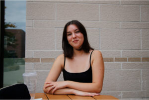 Pre-health student Mandye Boucher poses for a photo in a courtyard at Algonquin College on Sept. 18.