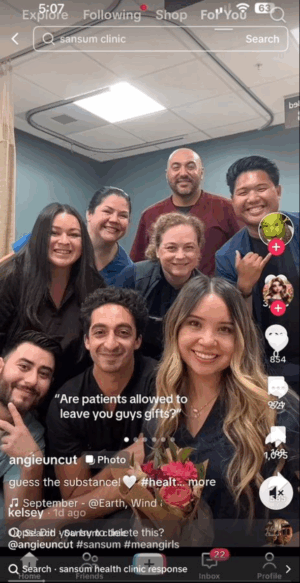 A screenshot of the deleted post shows some of the healthcare workers involved in the scandal.