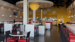 Inside Allo! Mon Coco, in the slow afternoon. Students believe this to be the best time to go, after the rush.