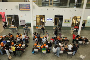 The Student Commons was packed with students enjoying the Pumpkin Patch Party on Oct. 30.