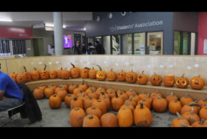 More than 30 pumpkins were left to be entered in the contest on Friday, Oct. 31, after the event in the Student Commons on Oct. 30.