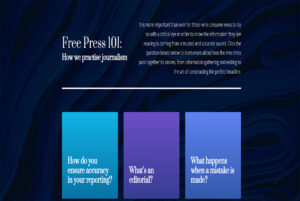 The Free Press 101 homepage.