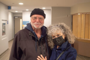 Bob Godwin (left) and his wife (right) attending the show