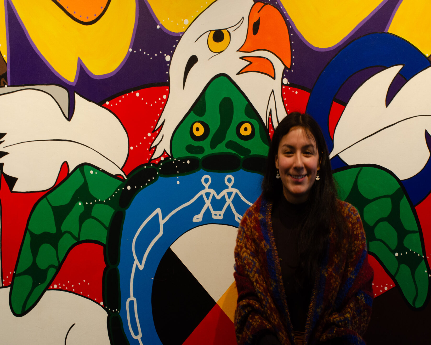 Mamidoswin Centre events and communications officer Summer Wabasse outside the Mamidosewin Centre.