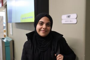 Yalda Zrabi shares her experience and suggestions with the public transit system posed infront of the camera