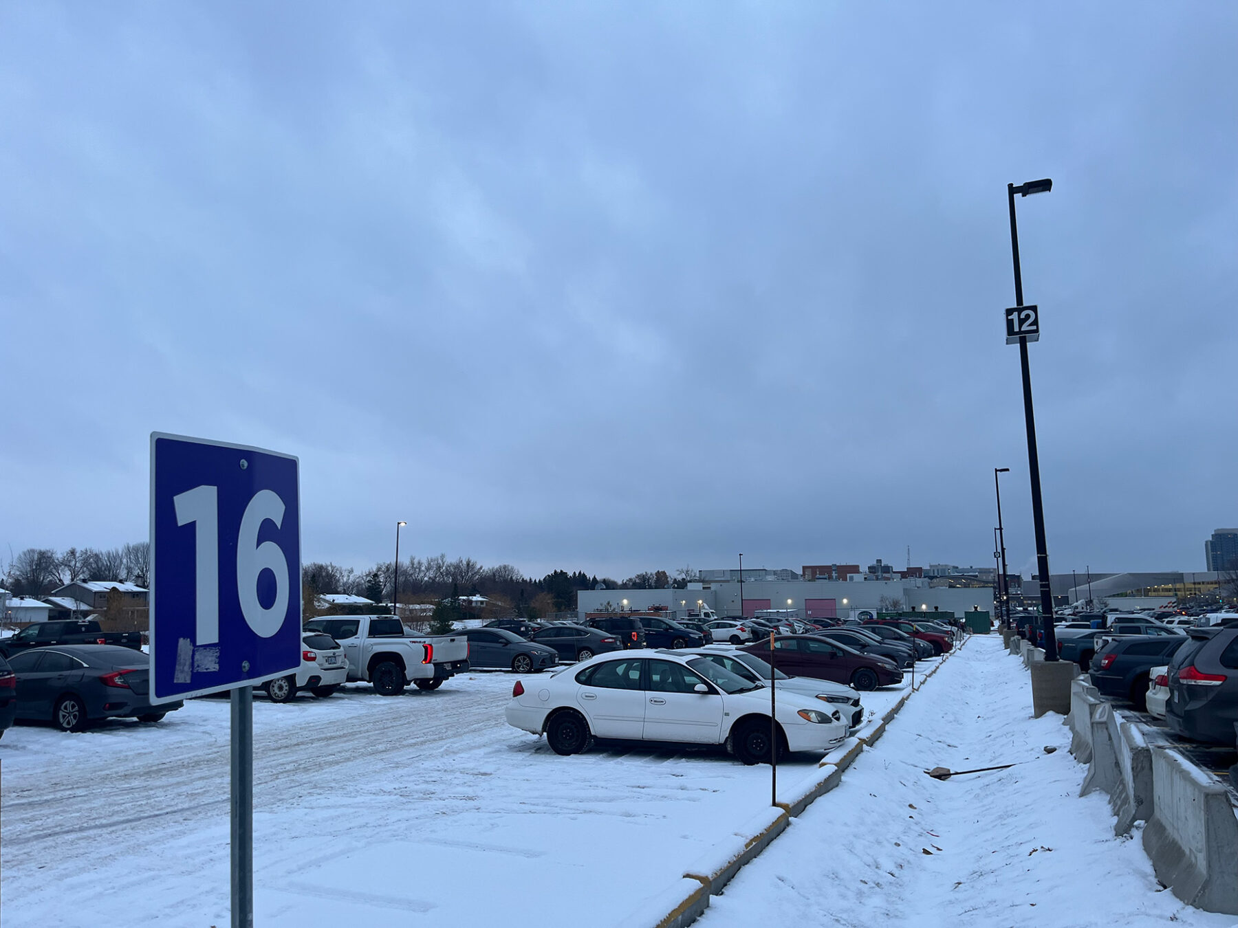 Parking Lot 16 at Algonquin College on Dec. 3, 2025.