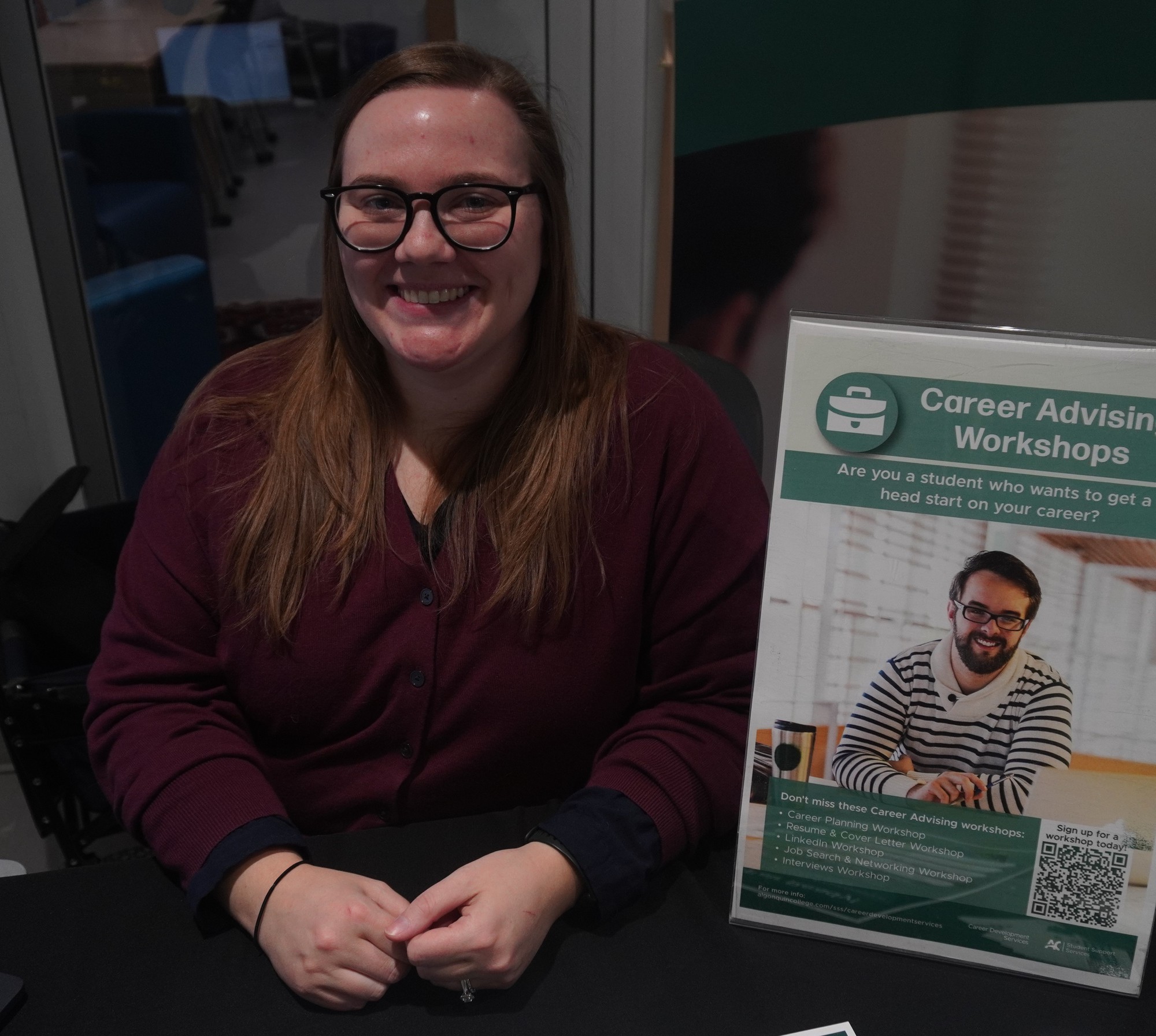Jessica Andrews, a career advisor, helped make this event a success.
