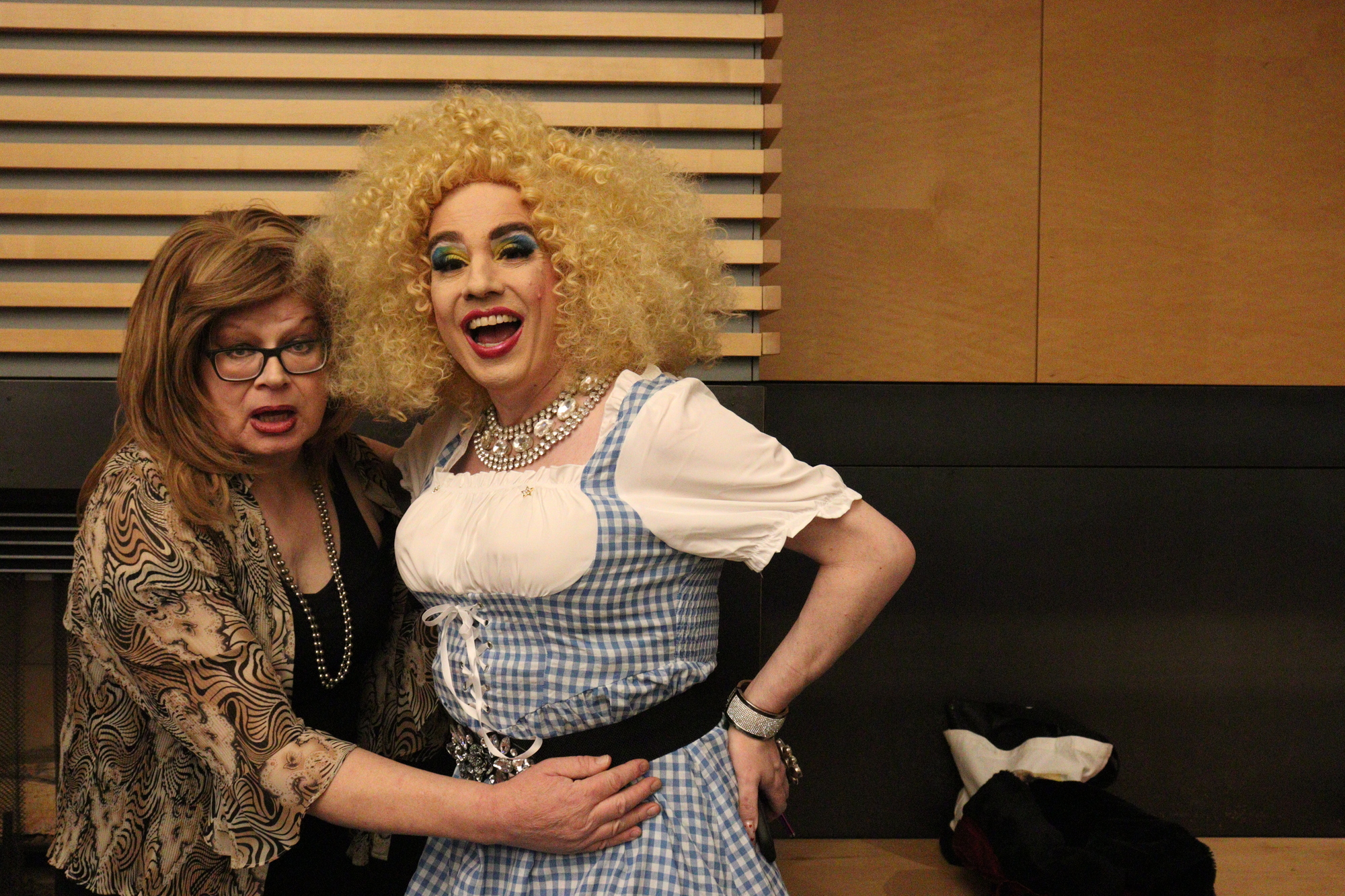 Zelda Marshall (left) and Krystal Caring (right) are the current hosts of the Algonquin Students' Association's monthly Dirty Bingo.