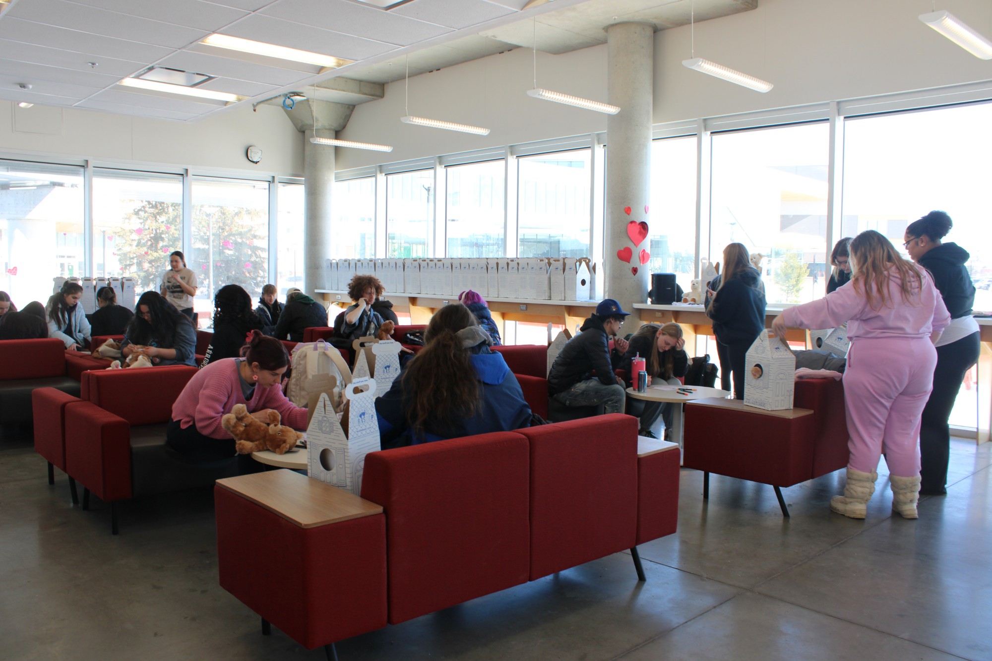 Students after building the bear.