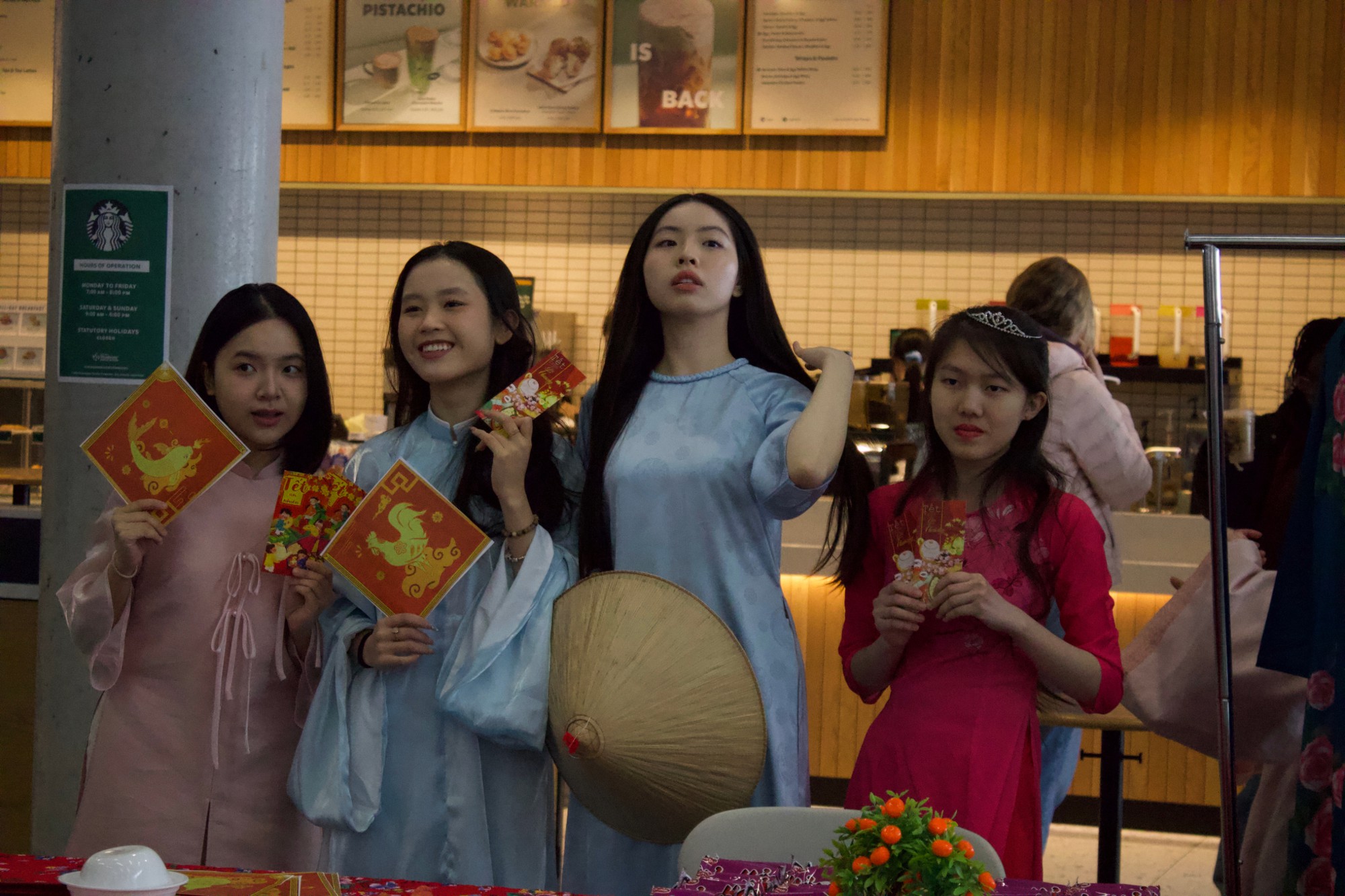 The leader & members of The AC Vietnamese Club, at the Lunar New Year Celebration.