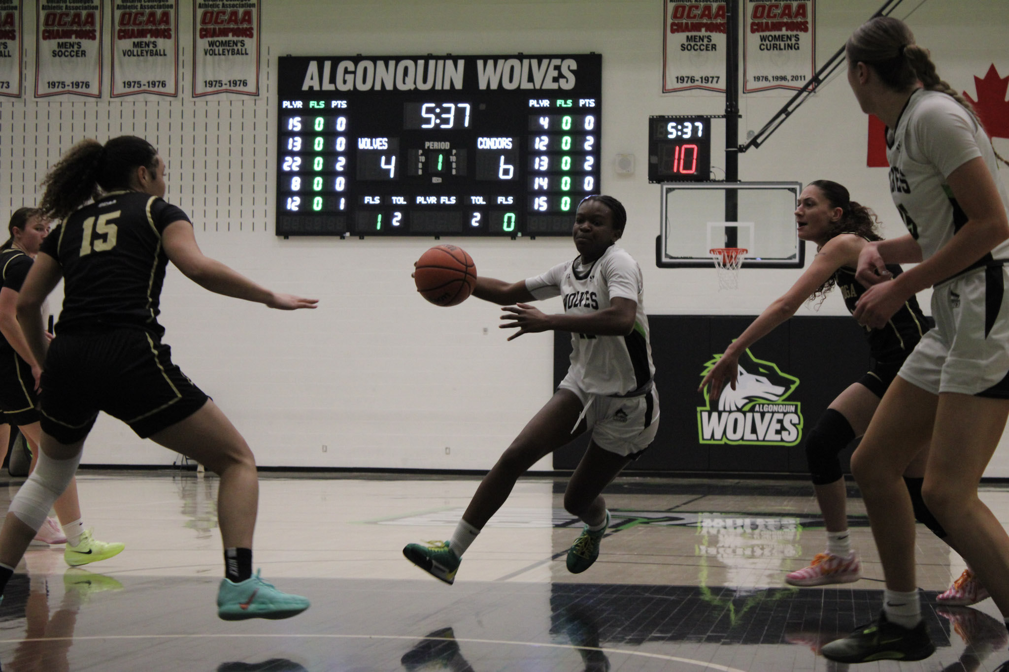 Guard Cianah Miller attacks the paint.