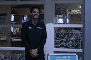 Matteo Mongroo posing outside of the Observatory.