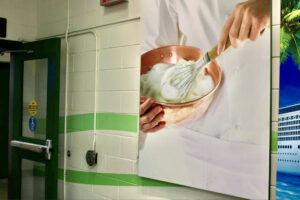 The entrance to the Culinary section of the college, located close to the Dean's office.