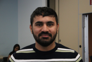 Aum Patel, a fourth-level financial services student, volunteers at Algonquin College's free tax clinic on April 7.